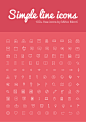 Simple Line Icons - 100+ free icons - Ai&Eps&Svg&Psd- by: given - ICONFANS专业界面设计平台