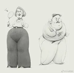 小满的插画分享
几何轮廓素材，人物造型非常有特色Via .Aleksey Baydakov #儿童插画##插画##设计美学# ​​​​