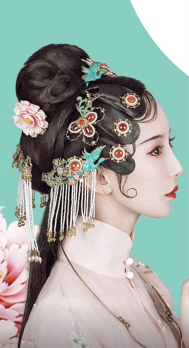 菡萏花开梨园曲阙音海棠司音儿发饰头饰古风...