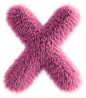 Pink 3D Fluffy Letter