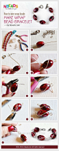 how to wire wrap beads - make wrap bead bracelet