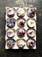 spelt flour mini floral cupcakes