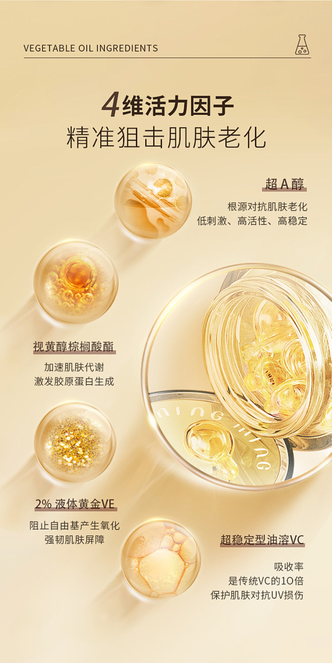 鄭明明凝时抗皱胶囊精华油修护紧致精华液-...