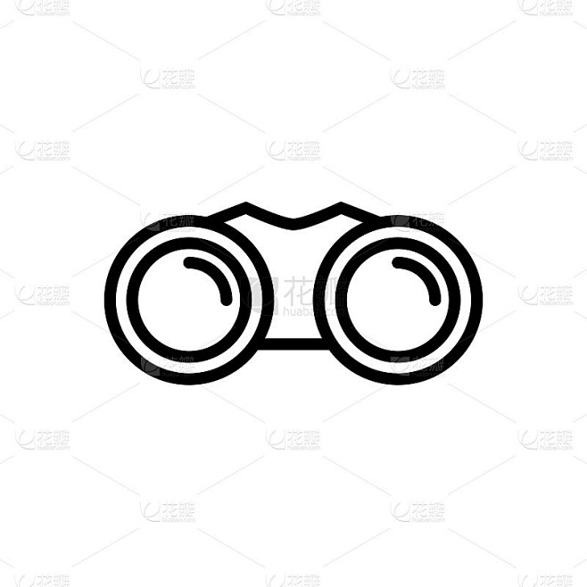 双目图标平面矢量模板设计潮流