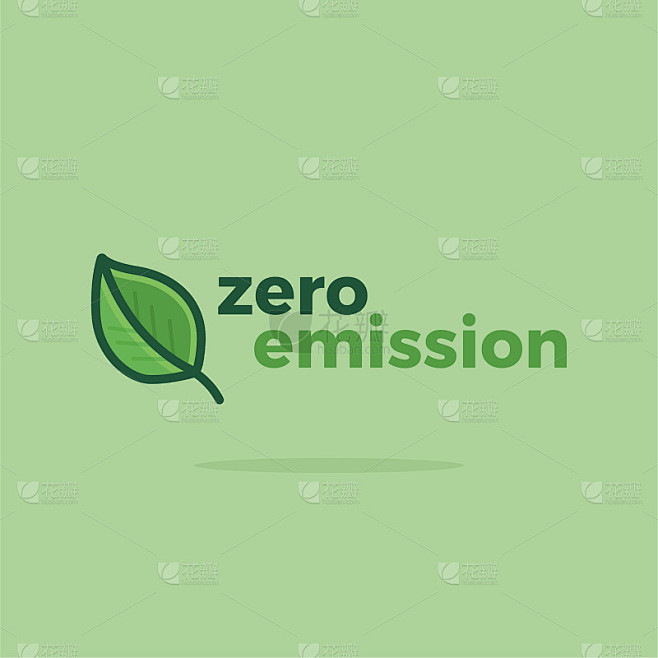 叶图标矢量零排放