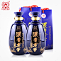 酒仙网 52度泸州老窖浓香兰瓷 双瓶套装500ml*2 四川高度白酒