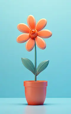 3d立体花朵素材图AI图元素图