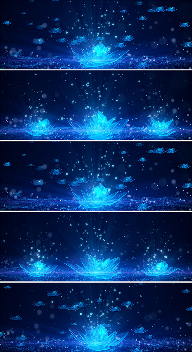 东方天鹅湖蓝色水晶花超清舞蹈话剧背景