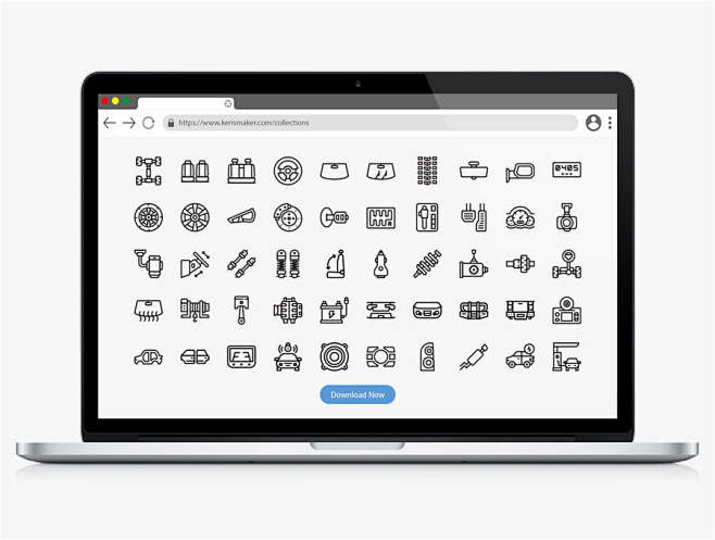 汽车零部件图标（Car Auto Parts Icons）-设计996-花瓣网