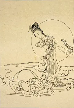 【3D-插画-工笔画素材篇】蔡岚工笔人物白描 - 浪漫人生 - .