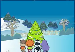 圣诞上拾叁 【酷图网】圣诞,上拾叁,卡通圣诞,圣诞树,矢量图