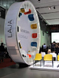 visual merchandising  Great use of Space | Eye Catching #tradeshow #exhibitdesign: 