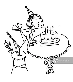 吹蜡烛的女孩正版高清图片下载-视觉中国VCG.COM