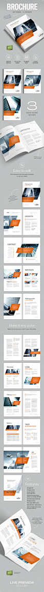 Professional, clean and modern 20 page corporate business brochure <a class="pintag searchlink" data-query="%23indesign" data-type="hashtag" href="/search/?q=%23indesign&rs=hashtag" rel="nofollow" t