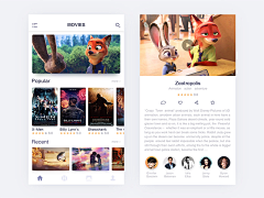 黑发饰采集到APP web-电影应用软件 Movie Application
