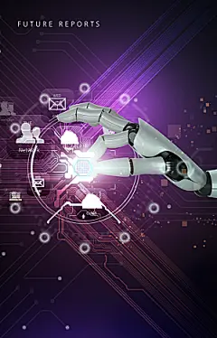 科技大数据医疗高科技场景元素海报