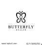 An example of inspiration sign / butterfly logo in combination with the letter H.