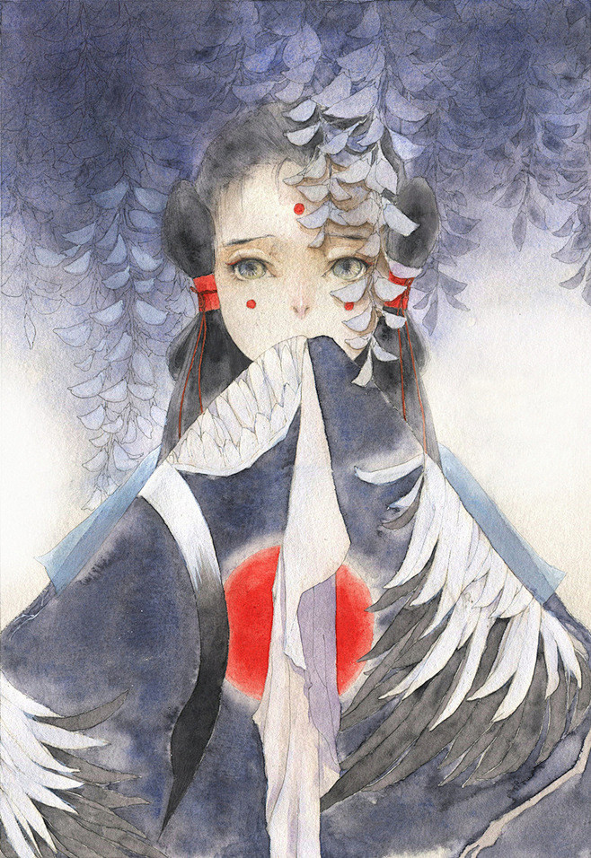 彩铅水彩插画#艺术#手绘#卡通插画素材#...