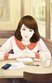 手绘现代美女