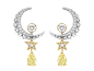 Lune-Solaire耳环、戒指
