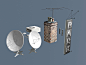 3d model of roof antenna satelite