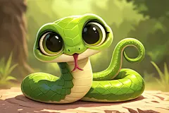 蛇年蛇吉祥物创作动物形象