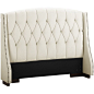 Dorel Living Button Tufted Wingback Headboard with Nailheads - Overstock™ Shopping - Big Discounts on dorel asia Headboards