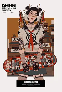 酷酷的嘻哈风人物插画，画风好赞噢～

插画师 Mau Lencinas ​ ​​​​