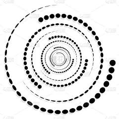螺线,符号,斑点,圆形,形状,白色,运动模糊,多样,旋转,同心