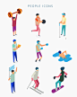 健身运动 手绘人物 品质生活 插图插画设计AI