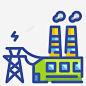 发电厂创新可再生能源2线性颜色 标志 UI图标 设计图片 免费下载 页面网页 平面电商 创意素材