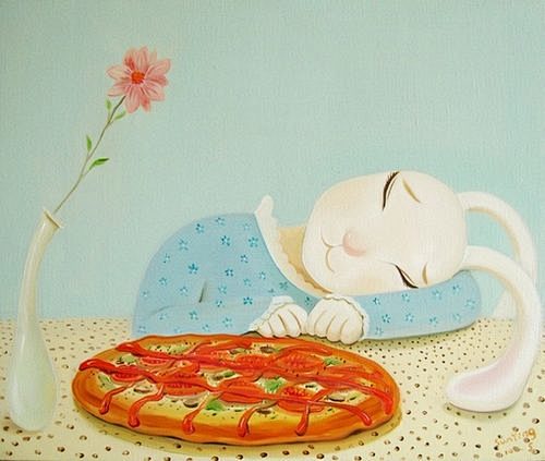 孙莹插画~兔子在寻找美丽的梦 -插画
