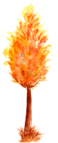PNG免抠图 ✘ 手绘水彩树木