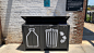 Lexicon Waste and Recycling unit with rain shields and vinyl graphics