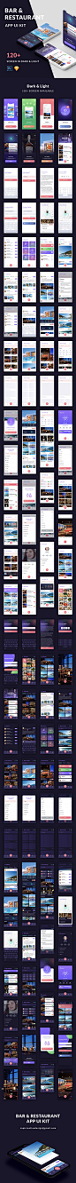 高端iOS餐厅酒吧相关的APP UI KITS下载[Sketch,PSD]