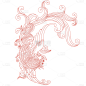 剪纸风龙凤主题元素