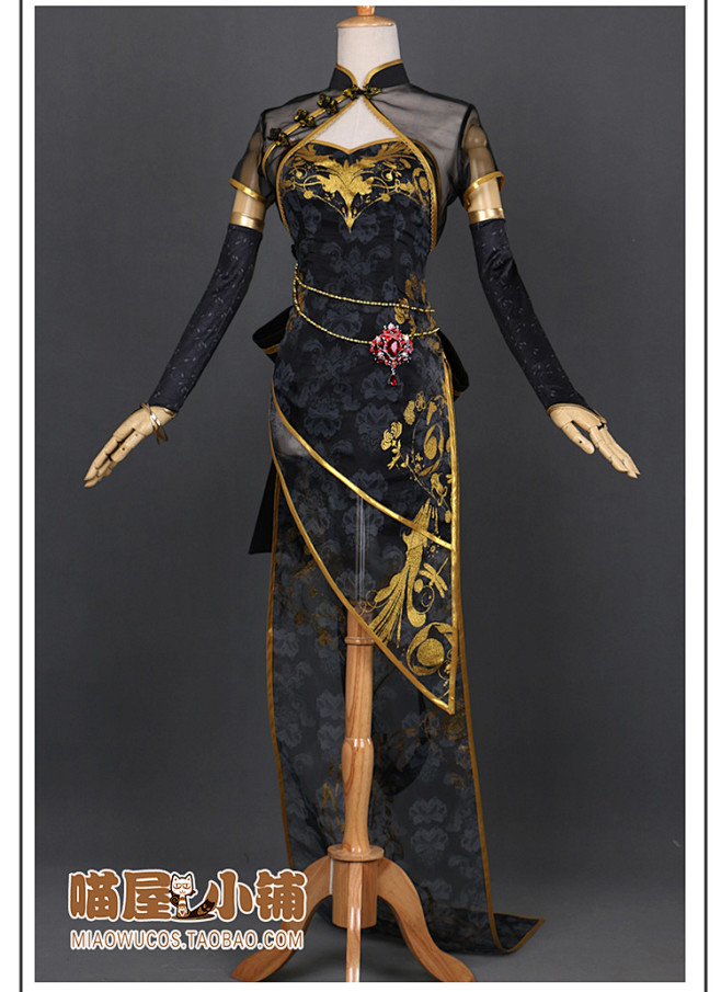【喵屋】独家授权征集 洛天依 金丝雀.ver v家 vc cos miku 旗袍-淘宝网
