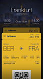 Lufthansa boardingpass. ##mobile #Design #mobileapp #UserInterface #UI #UX: 