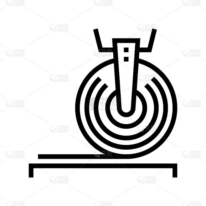 辊用线材工业设备线图标矢量插图素材-花瓣网