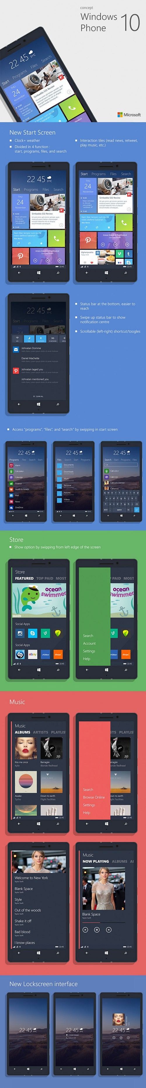 Windows Phone 10 概念版设计@北坤人素材