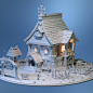 Cottage House , Herman Guardia : Modeling for relaxing and software learning purposes during spare time, this house is based on one of the Dune Lee amazing concepts that you can find here https://www.artstation.com/artwork/vDm2E 
Also I want to thanks to 
