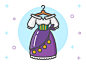 Princess Dress Icon Series : A series of Disney princess icons I created as a personal project.  The dresses represent Snow White, Cinderella, Rapunzel, Belle, Anna, Elsa, Aurora, Esmerelda, and Tiana respectively. 