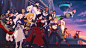 Anime 1920x1080 RWBY Ruby Rose (character) Ruby Rose (RWBY) Weiss Schnee Blake Belladonna Yang Xiao Long screen shot