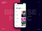 Browse Music swipe scroll list music ui ux interaction animation motion web mobile vietnam