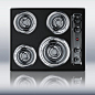 Brown - TEL03 - 24 Inch - Electric Cooktop - Coil Top - Black by Brown. $235.99. Pilot light ignition Four open burners run on pilot light Porcelain cooking surface Scratch resistant top Recessed top Curved design helps to contain spills on the surface Na