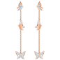 Swarovski | Lilia Pierced Earrings, White, Rose gold plating : Mix things up this season with this feminine pair of versatile pierced earrings. The timeless design dazzles in rose gold-plated metal and pavé... Shop now