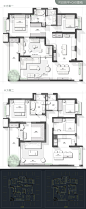 140㎡小平层方案CAD+PS彩平图