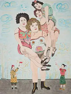 老太因画谁不像谁走红 爱画画奶奶们画风超乎想象