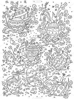 easter doodle background