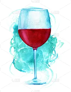 葡萄酒杯,纹理,笔触,红色,水彩画,活力,利口酒杯,博若莱新酿葡萄酒,生日卡,葡萄酒